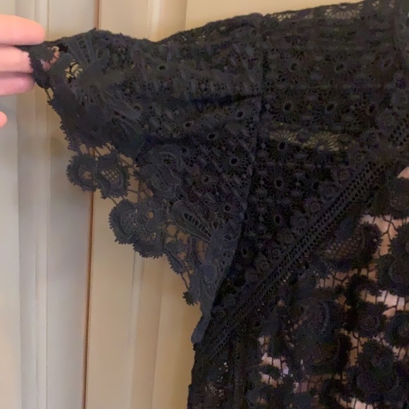 REBECCA TAYLOR- NWOT Black lace cocktail dress. - Picture 13 of 13